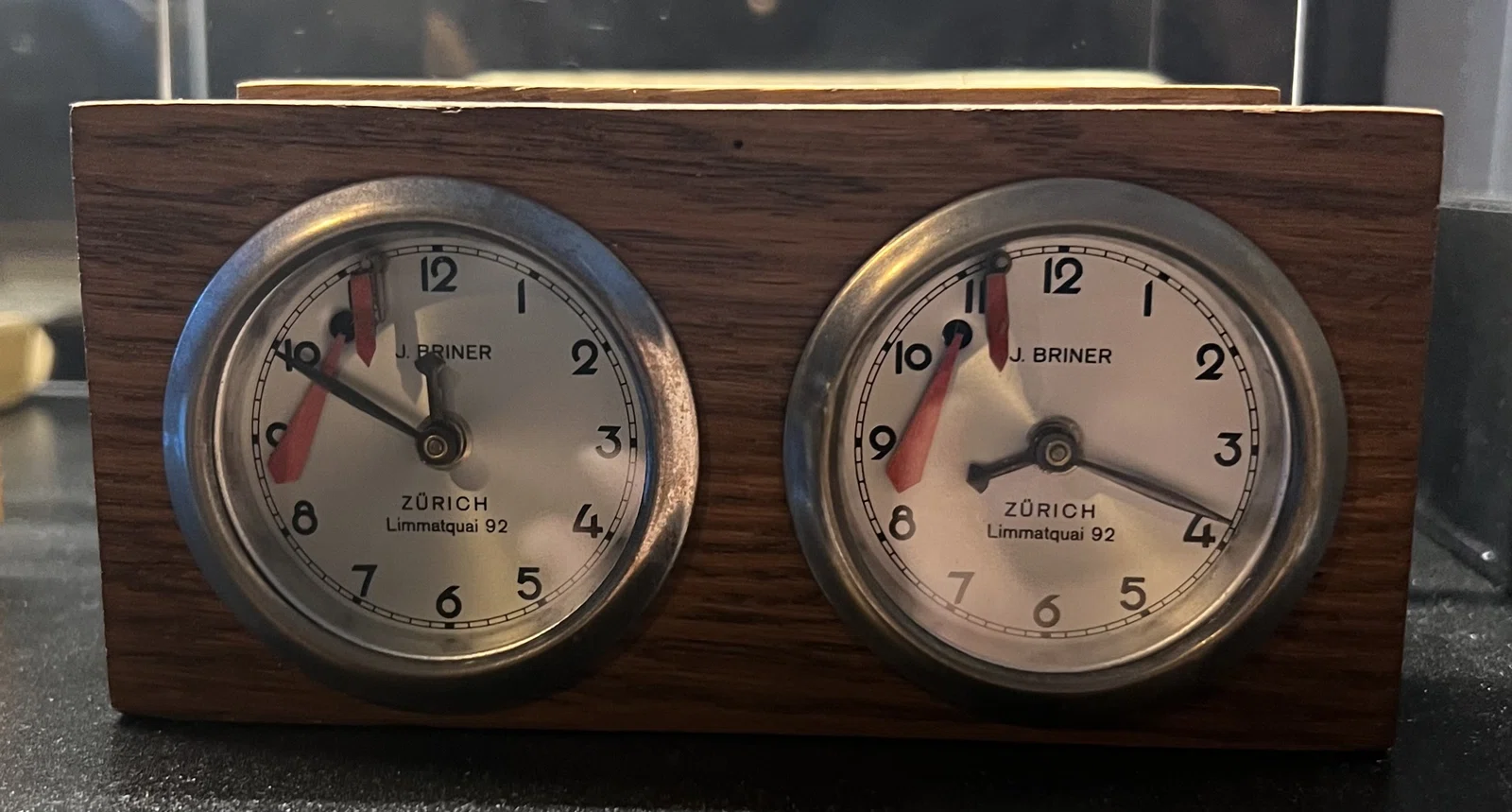 J. Briner, Zürich - A Swiss Chess-Equipment Supplier’s Clock