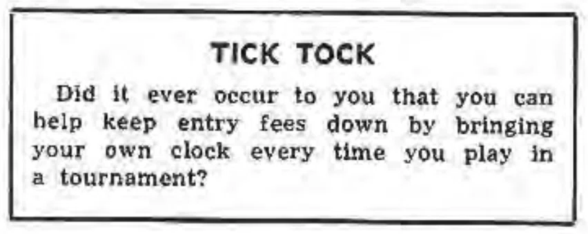 Tick Tock tournament notice