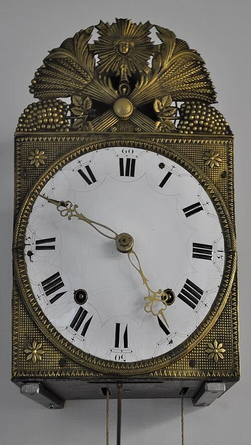 Comtoise Wall Clock Manufactured in the French Jura, Approximately the 1830s