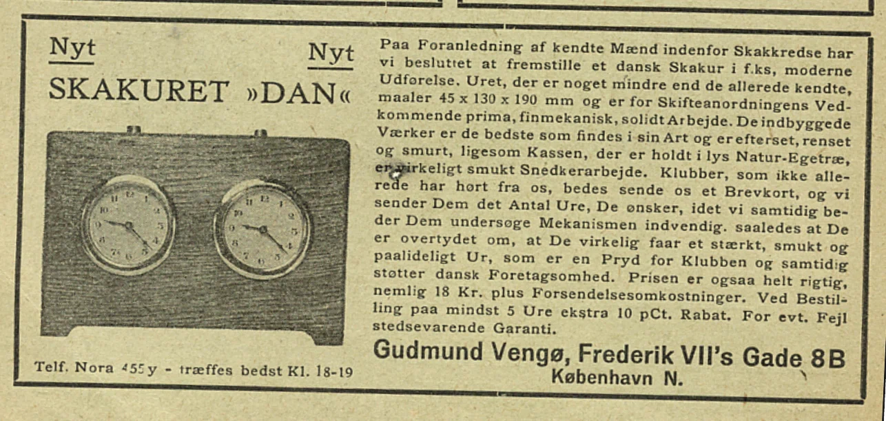 DAN - A Danish Club Clock Introduced in 1934
