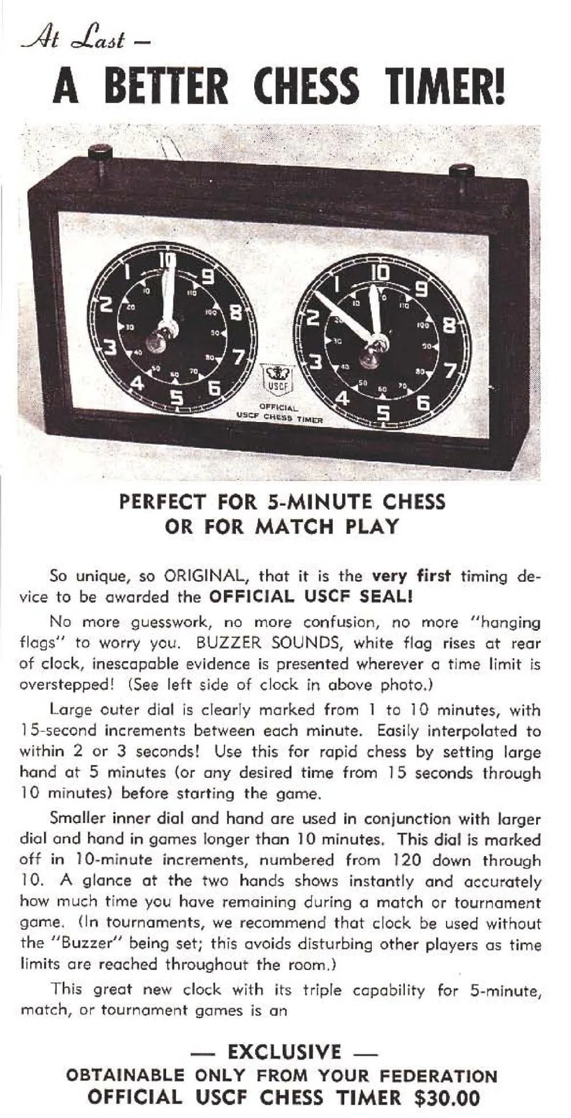 The USCF Buzzer Clock – An Overengineered Answer to the Flag