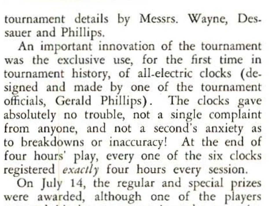 A Precise Early Claim: First Exclusive Tournament-Wide Use, Not the First Electric Clock Ever.